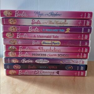 Bundle of 10 Barbie DVDs